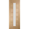 Bespoke Palermo Oak 1L Glazed Single Frameless Pocket Door Detail