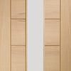 Bespoke Palermo Oak Fire Door - 1L of Clear Glass - 1/2 Hour Fire Rated