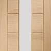 Fire Rated Palermo Oak Door - 1 Pane - Clear Glass