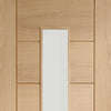 Bespoke Palermo Oak 1L Glazed Single Pocket Door Detail