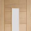 Bespoke Palermo Oak Fire Door - 1L of Clear Glass - 1/2 Hour Fire Rated