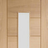 Bespoke Thruslide Palermo Oak 1 Pane Glazed - 4 Sliding Doors and Frame Kit