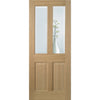 Richmond Oak Door - No Raised Mouldings - Bevelled Clear Glass