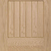 Bespoke Thruslide Suffolk Oak 6 Pane Glazed - 2 Sliding Doors and Frame Kit - Prefinished