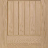 Bespoke Thruslide Suffolk Oak 6 Pane Glazed - 4 Sliding Doors and Frame Kit - Prefinished