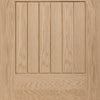 Oak interior door with elegant bevelled glass
