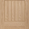 Oak interior door with elegant bevelled glass