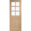 Bespoke Suffolk Oak 6L Glazed Single Pocket Door Detail - Prefinished