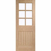 Bespoke Thrufold Suffolk Oak 6 Pane Glazed Folding 3+3 Door - Prefinished