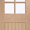 Bespoke Thrufold Suffolk Oak 6 Pane Glazed Folding 3+3 Door - Prefinished