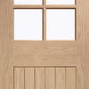 Bespoke Suffolk Oak 6L Glazed Door Pair - Prefinished