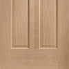 Malton Oak Single Evokit Pocket Door Detail - Bevelled Clear Glass - No Raised Moulding