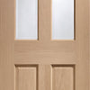 Malton style oak veneer panelled interior door