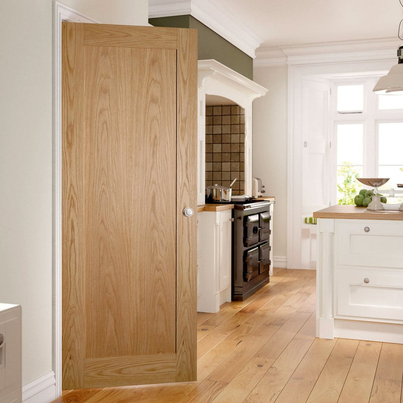 Walden oak veneer shaker style interior door