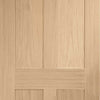 Bespoke Victorian 4P Oak Shaker Single Frameless Pocket Door Detail