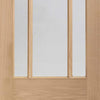 Bespoke Thruslide Surface Worcester Oak 3 Pane Glazed - Sliding Double Door and Track Kit - Prefinished