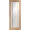 Bespoke Worcester Oak 3L Glazed Double Frameless Pocket Door Detail