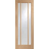Bespoke Worcester Oak 3L Glazed Single Pocket Door Detail - Prefinished