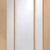 Fire Rated Worcester 3 Pane Oak Door - Clear Glass - 1/2 Hour Fire Rated