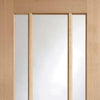 Two Sliding Doors and Frame Kit - Worcester Oak 3 Pane Door - Clear Glass - Prefinished