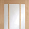 Fire Rated Worcester 3 Pane Oak Door - Clear Glass - 1/2 Hour Fire Rated