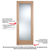 External Shaker 1L Oak Door - Clear Double Glazing