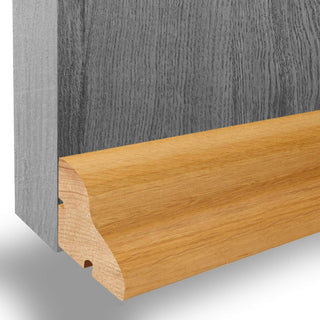 Image: Oak Weather Bar - 915mm: Oak Weather Drip - Suitable for Inward or Outward Opening Doors