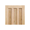 Two Sliding Doors and Frame Kit - DX 60's Nostalgia Oak Panel Door - Unfinished