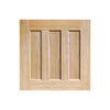 Single Sliding Door & Wall Track - DX 60's Nostalgia Oak Panel Door - Unfinished