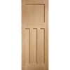 Bespoke DX Oak 1930's Style Glazed Double Frameless Pocket Door Detail