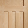 Three Folding Doors & Frame Kit - DX Oak 1930's Panel 3+0 - Unfinished