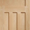 Single Sliding Door & Wall Track - DX 1930'S Oak Panel Door - Prefinished