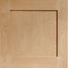Two Folding Doors & Frame Kit - DX Oak 1930's Panel 2+0 - Unfinished