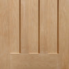 DX 1930's Oak Single Evokit Pocket Door Detail - Frosted Glass - Prefinished