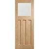 Bespoke DX 1930's Oak Glazed Single Pocket Door Detail - Prefinished