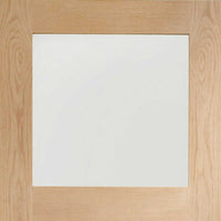 Four Folding Doors & Frame Kit - 1930's Oak Solid 3+1 - Frosted Glass - Unfinished