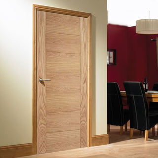 Image: LPD Joinery Fire Door, Carini 7 Panel Oak Flush - 30 Minute Fire Rated