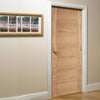 FD30 Fire Door, Carini 7 Panel Oak Flush Door - 30 Minute Fire Rated - Prefinished