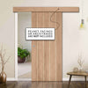 Single Sliding Door & Wall Track - Wexford Oak Panel Door - Unfinished