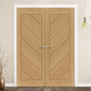 Torino Oak Internal Door Pair - 1/2 Hour Fire Rated - Prefinished