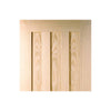 Three Sliding Wardrobe Doors & Frame Kit - Idaho 3 Panel Oak Door - Prefinished