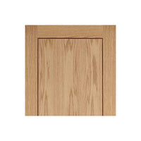 Two Folding Doors & Frame Kit - 1 Panel Inlay Flush Oak 2+0 - Prefinished