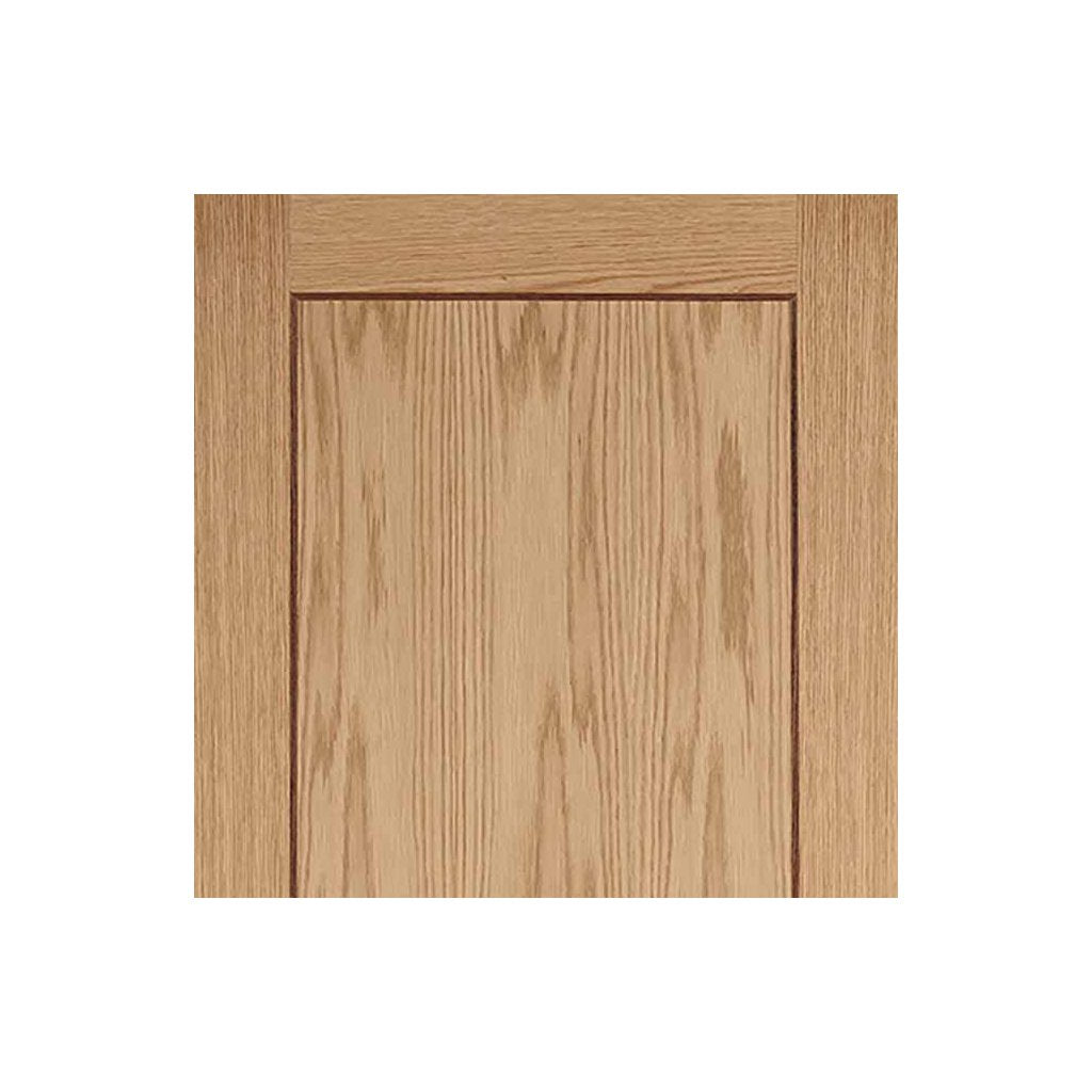 Five Folding Doors & Frame Kit - 1 Panel Inlay Flush Oak 3+2 - Prefinished
