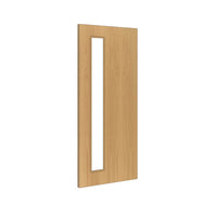 Bespoke Fire Door - Flush American White Oak Veneer - 30 Minute Fire Rated - Clear Glass - 06 - Prefinished