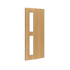 Bespoke Fire Door - Flush American White Oak Veneer - 30 Minute Fire Rated - Clear Glass - 07 - Prefinished