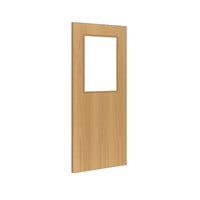 Bespoke Fire Door - Flush American White Oak Veneer - 30 Minute Fire Rated - Clear Glass - 01 - Prefinished