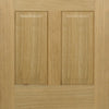 FD30 Fire Door, Regency 4 Panel Oak Door - No Raised Mouldings - 1/2 Hour Fire Rated - Prefinished