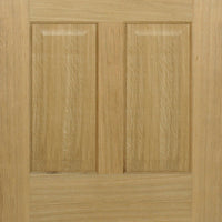 FD30 Fire Door, Regency 4 Panel Oak Door - No Raised Mouldings - 1/2 Hour Fire Rated - Prefinished
