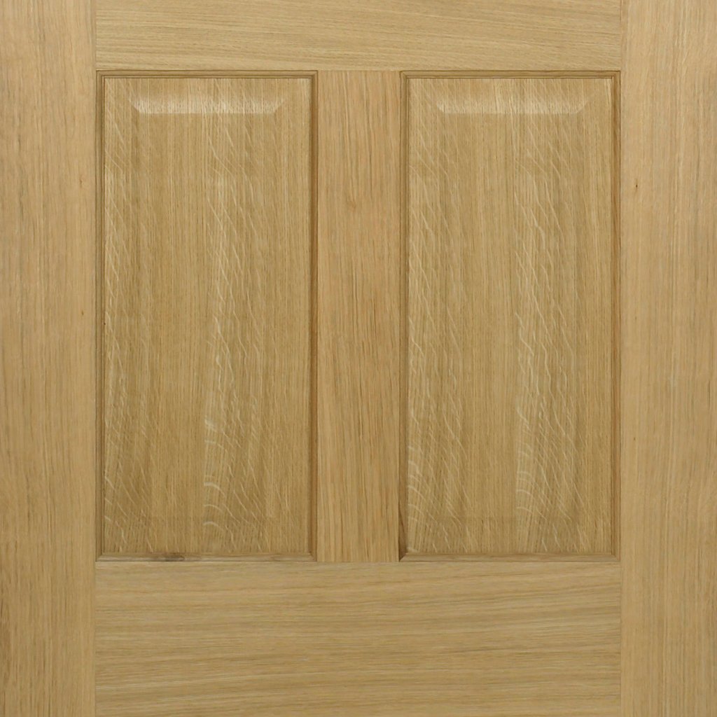 FD30 Fire Door, Regency 4 Panel Oak Door - No Raised Mouldings - 1/2 Hour Fire Rated - Prefinished