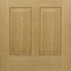 FD30 Fire Door, Regency 4 Panel Oak Door - No Raised Mouldings - 1/2 Hour Fire Rated - Prefinished